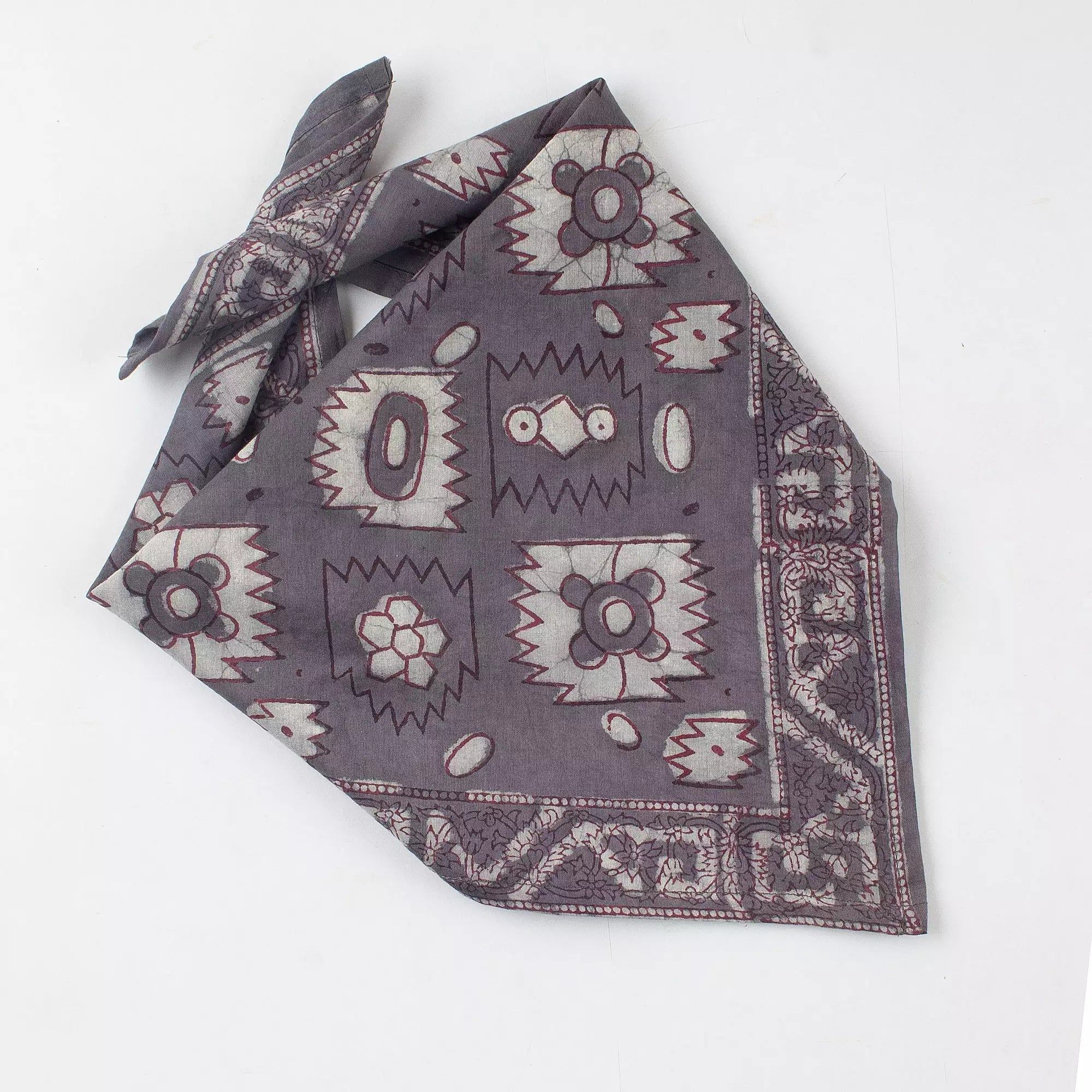 Breathable Hand Block Print Cotton Bandana for Men Nad Women 584